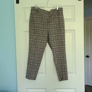 WHBM Plaid Slim Ankle Pant, 14R